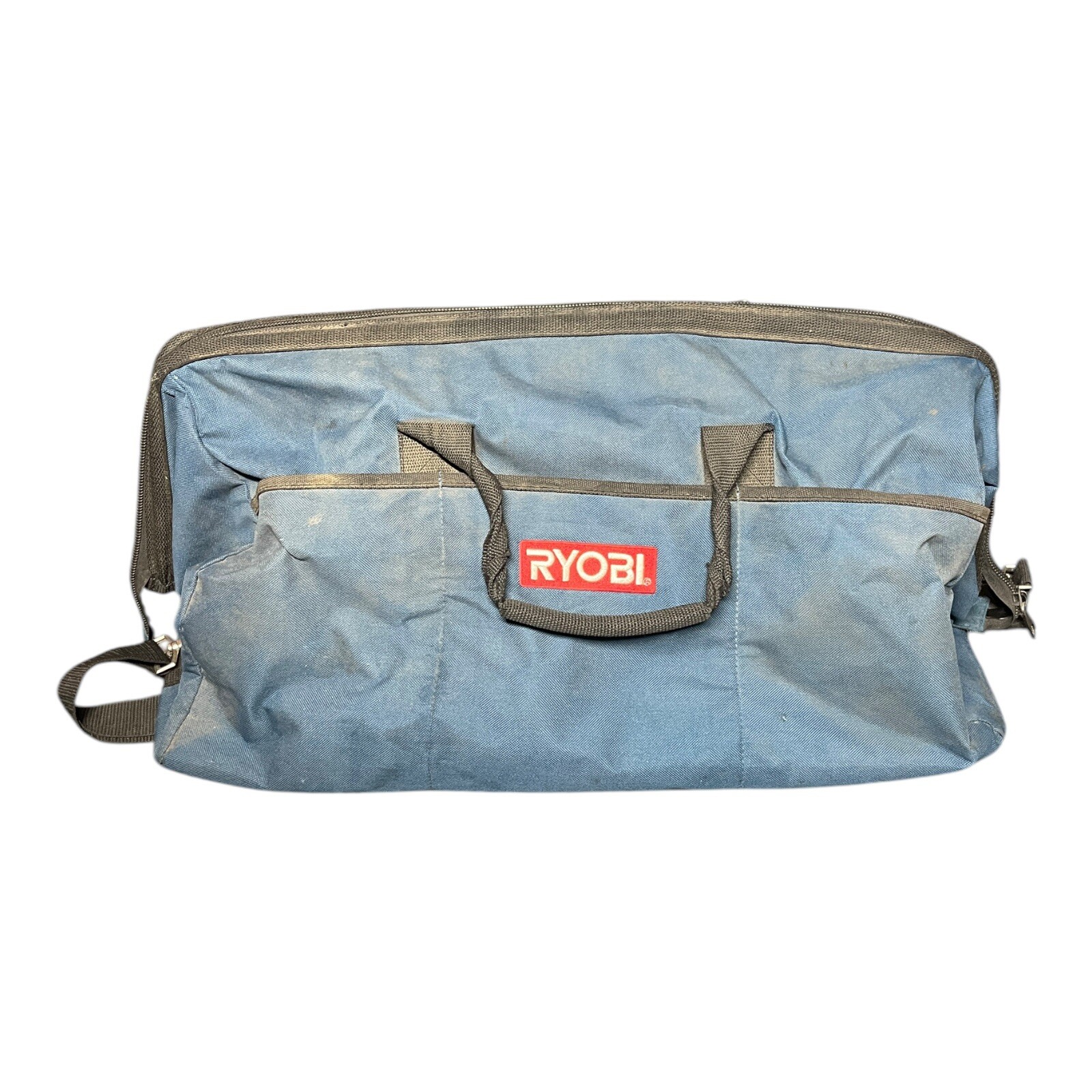 Ryobi Big-Mouth, Soft-Side Tool Bag Large 22”x12”x10” Heavy-Duty Canvas w/Base
