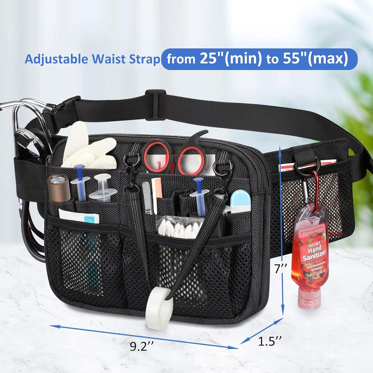 Nurse Fanny Pack with Tape Holder Medical Gear Pocket Nursing Organizer Belt Bag