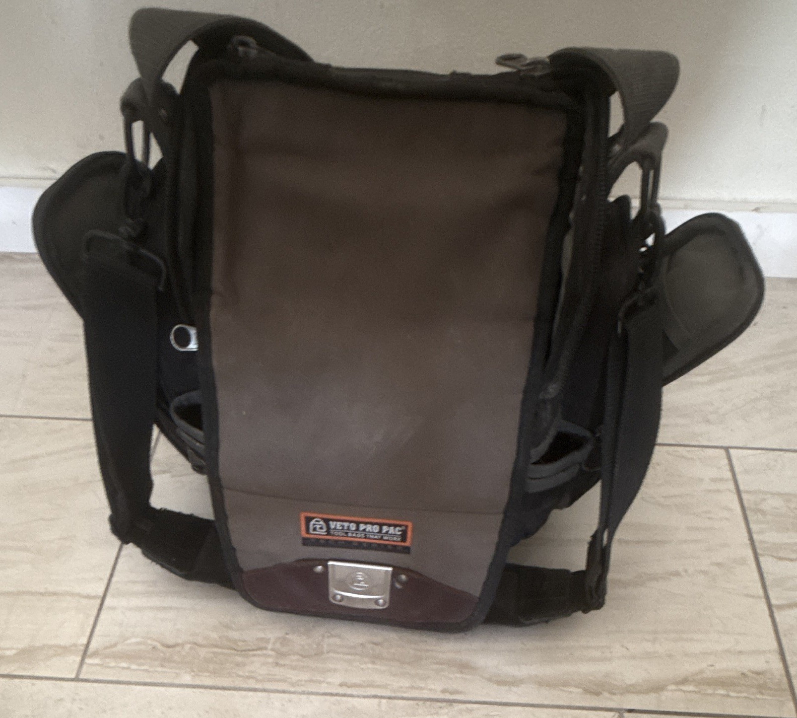 VETO PRO PAC Tech Pac Tool Backpack with Handle, Black/Gray, 1 Item