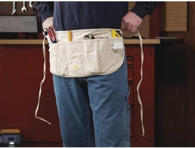 Durable Cotton Tool Holster Apron with 5 Pockets – Machine Washable, USA Made