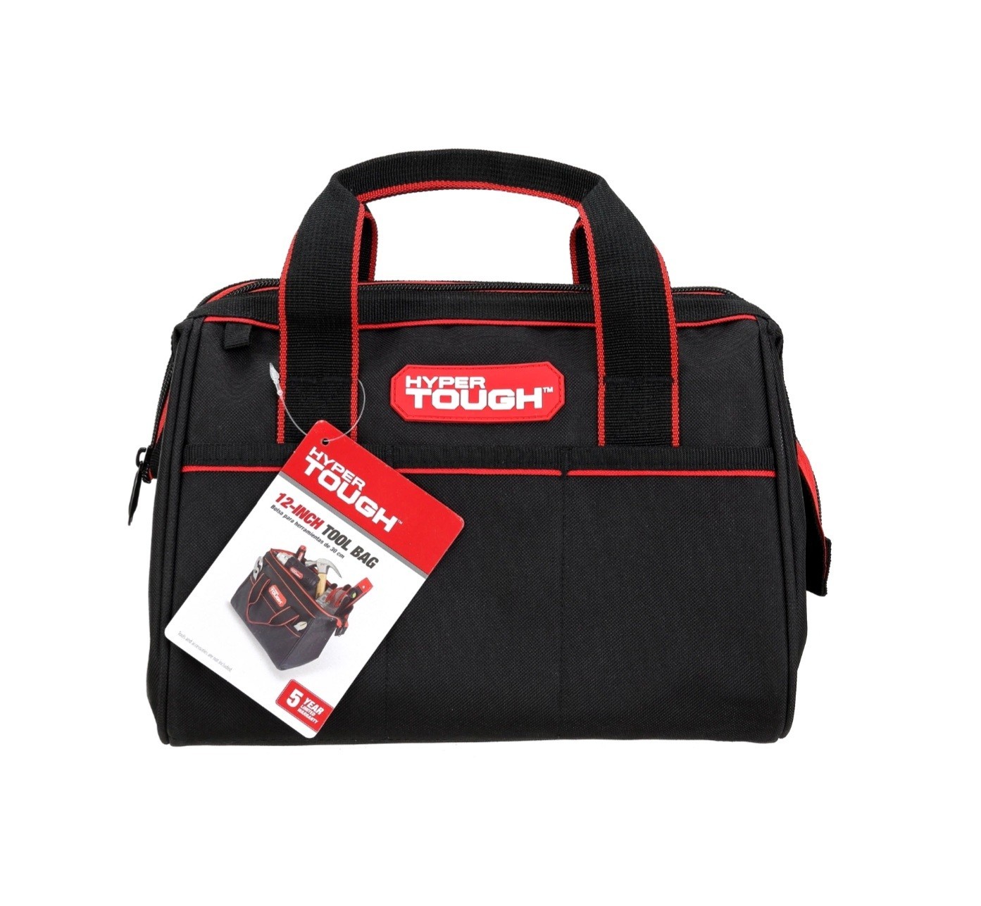 HYPER TOUGH Tool Bag, 12 Inch, 3 Pockets, USA
