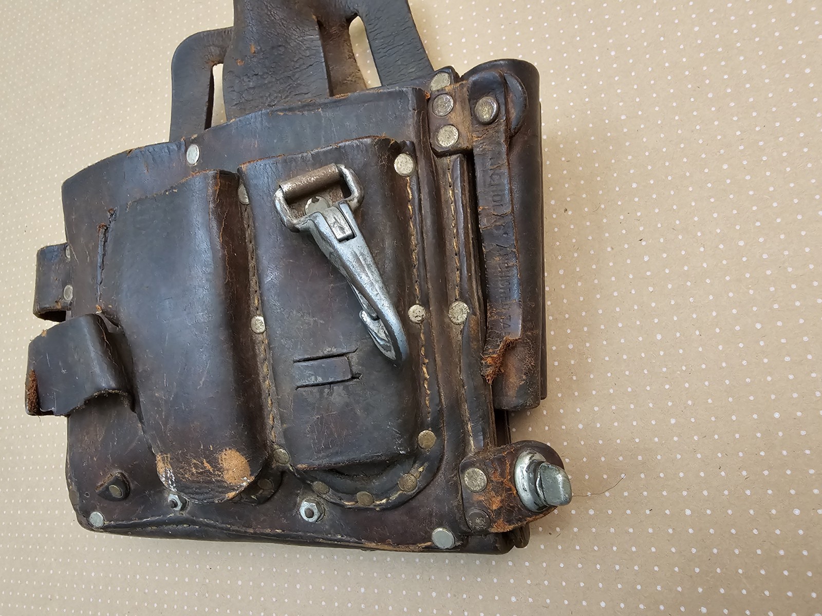 Vintage Durable Leather Tool Pouch