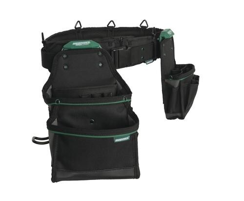 3 Piece Handyman Tool Bag Set Padded Belt Technician Contractor Pouch Storage