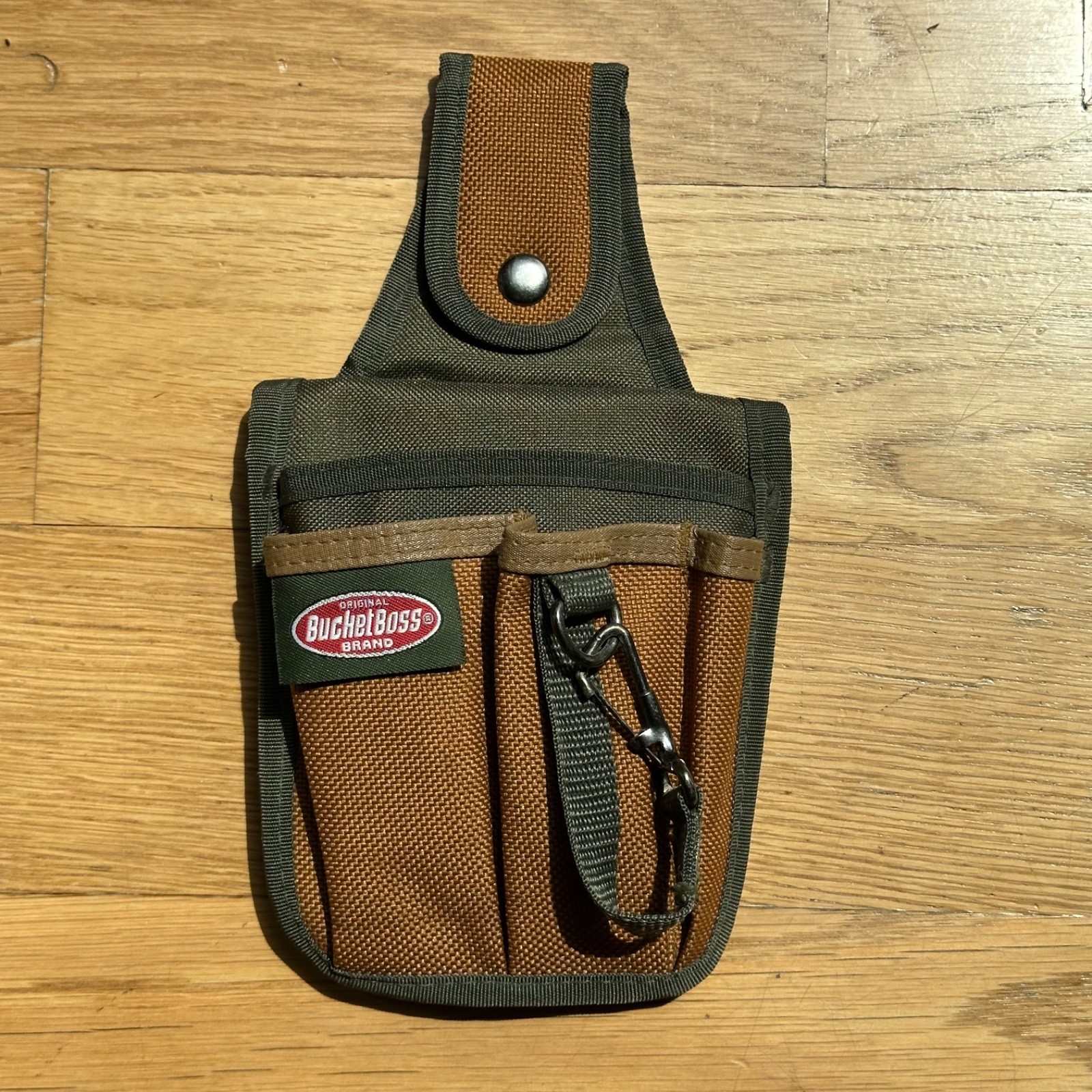 Original Bucket Boss Canvas Utility Tool Pouch Belt Loop Snap On 5 Pocket + Clip