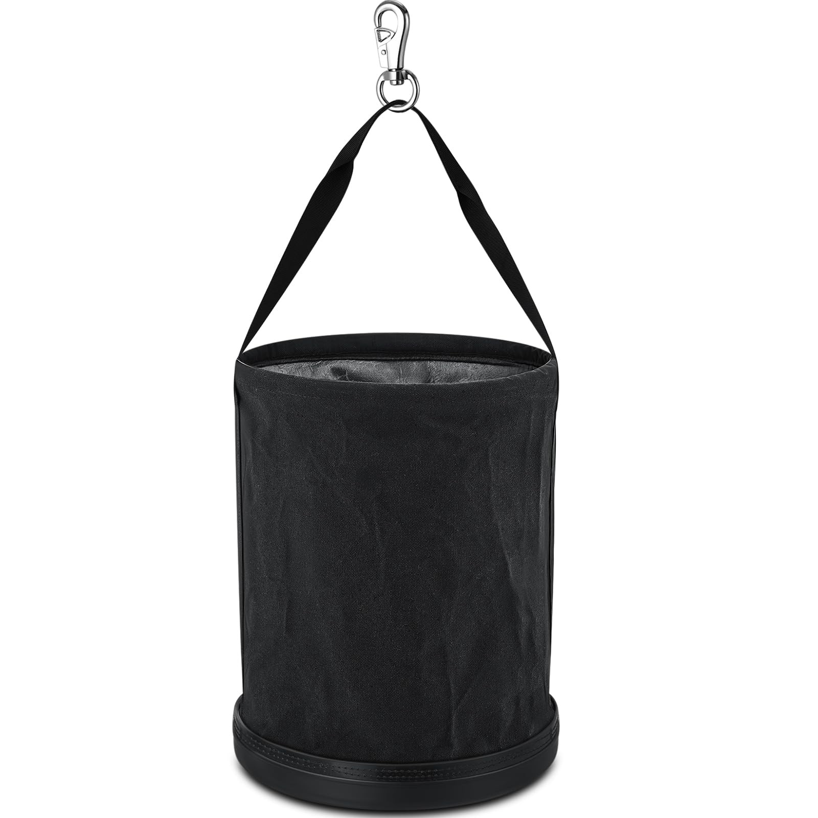 SilTriangle 1 Pack Canvas Bucket 15″ x 12″ Heavy Duty Lineman Tool Bag with