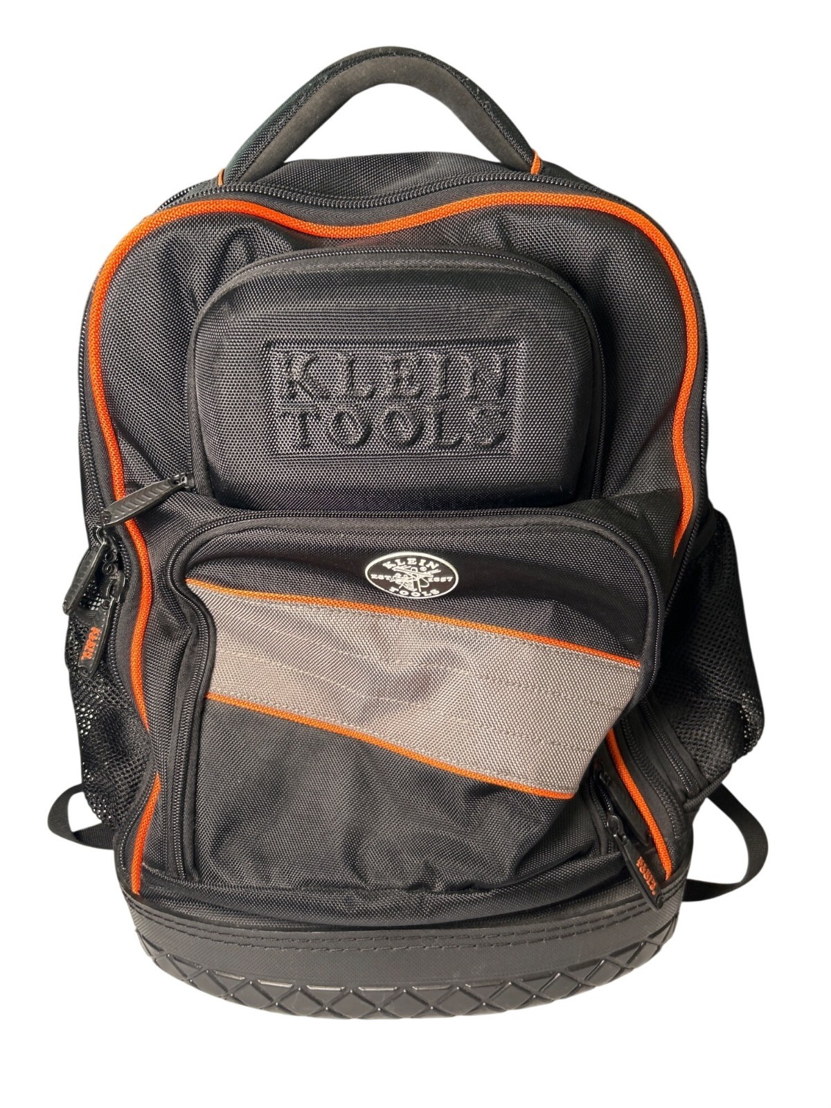 Klein Tools Tradesman Pro Backpack Heavy Duty With Molded Base Black & Orange