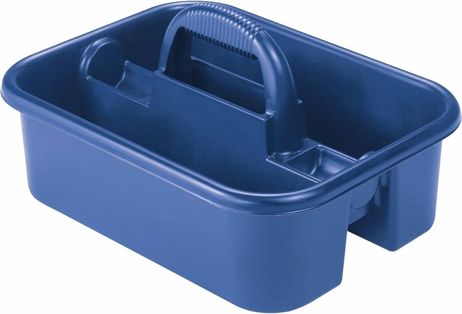 Portable 18-1/4″ Blue Cleaning Caddy with Grooved Handle – Easy to Clean & Use