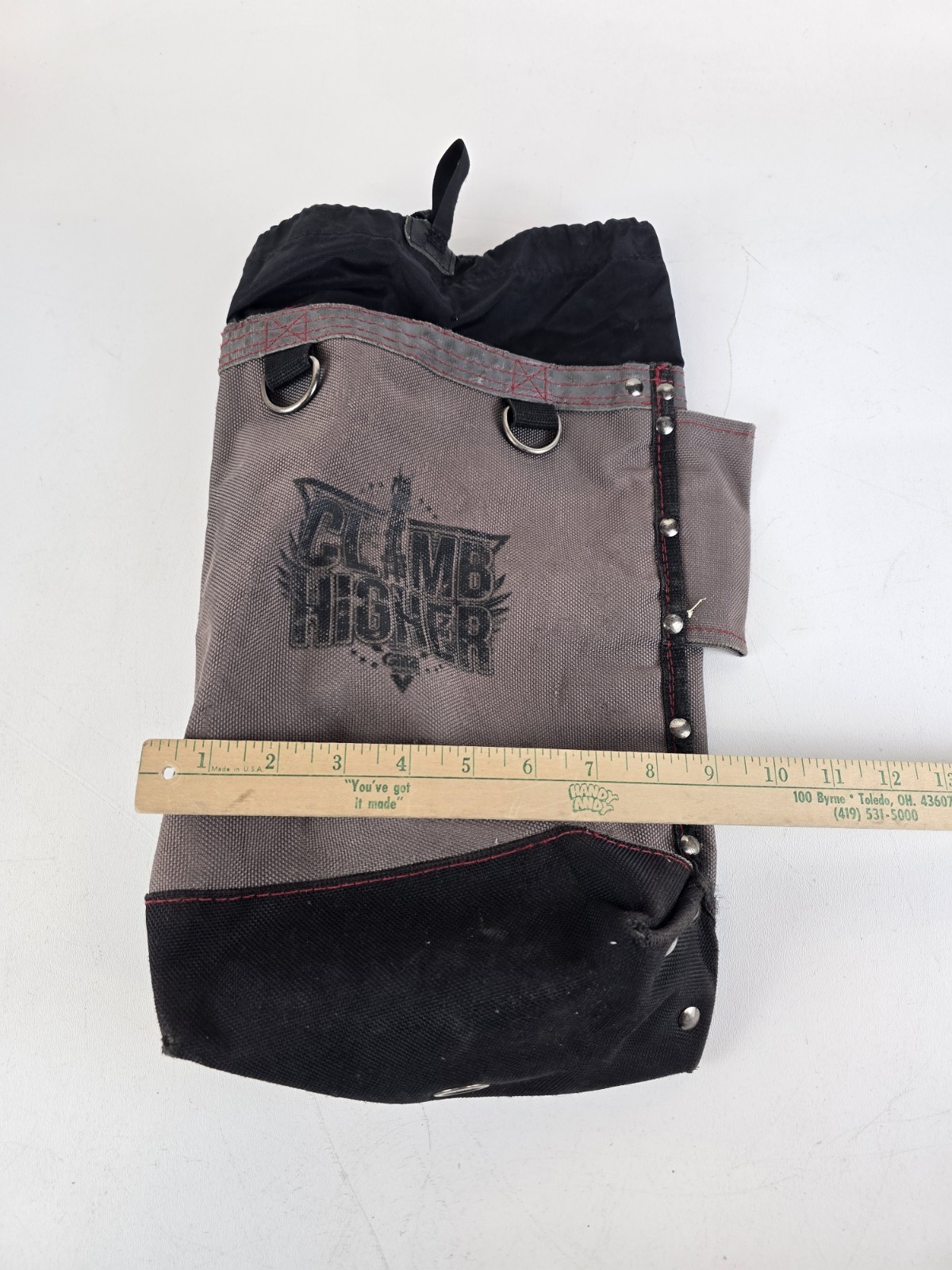 GME Supply Linemans Bolt Bag Canvas Drawstring Heavy-Duty Climb Higher 5816TCPD