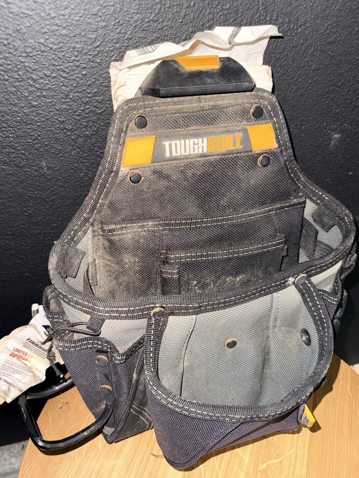 Toughbuilt ClipTech Carpenter Tool Pouch Framer Made In USA Pockets Work Black