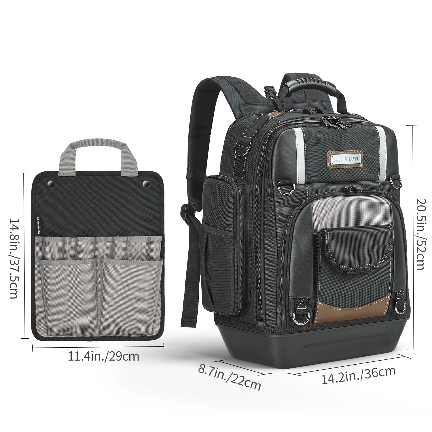 Heavy-Duty Professional Tool Backpack Waterproof 1680D Organizer Bag Laptop Fit