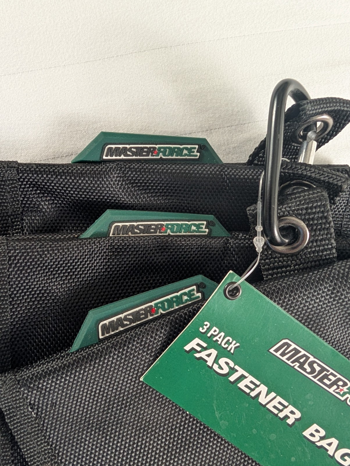 MASTERFORCE Fastener Zippered Accessory Tool Bags 3-Pack Kit 8.5″×6″ NEW