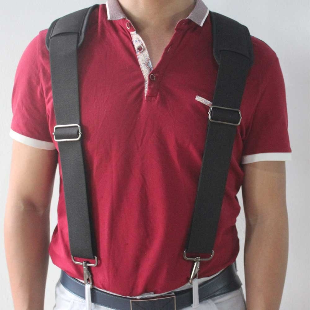 MELOTOUGH Tool Belt Suspenders Work one size fits most, Black