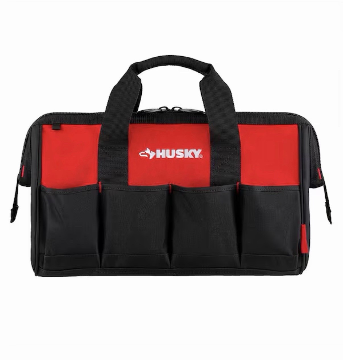 Husky Tool Bag Set Black/Red 3-Piece 18 in., 15 in. and 12 in. Tool Bag Combo