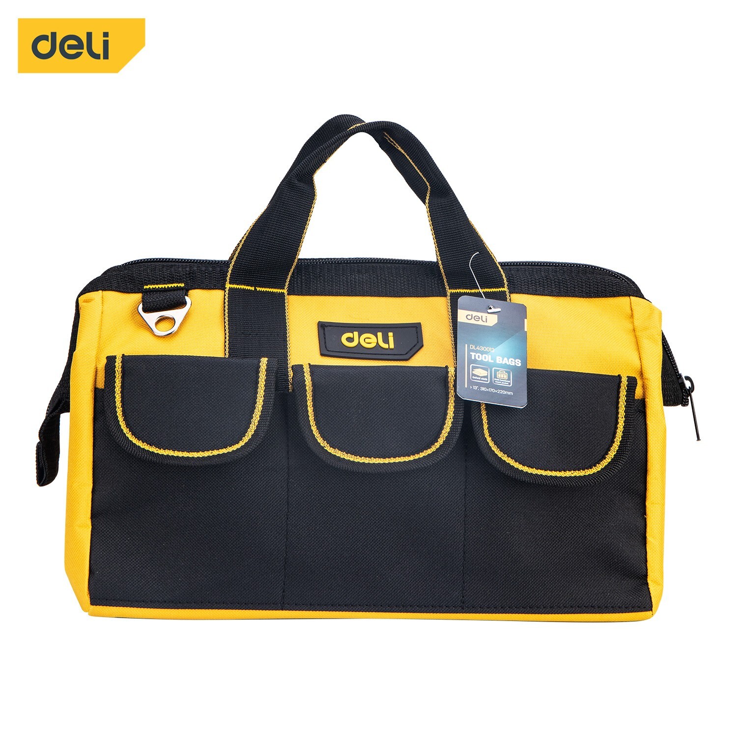 Deli Bag Tool Water-resistant Tote Bag Wide Mouth Storage 13-inch Oxford Cloth