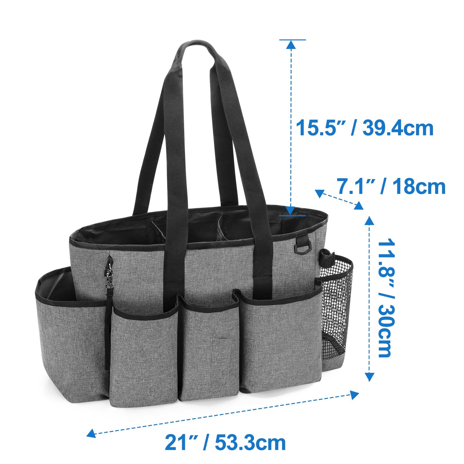 Professional Cleaning Tote Caddy for Cleaning Supply, Gray