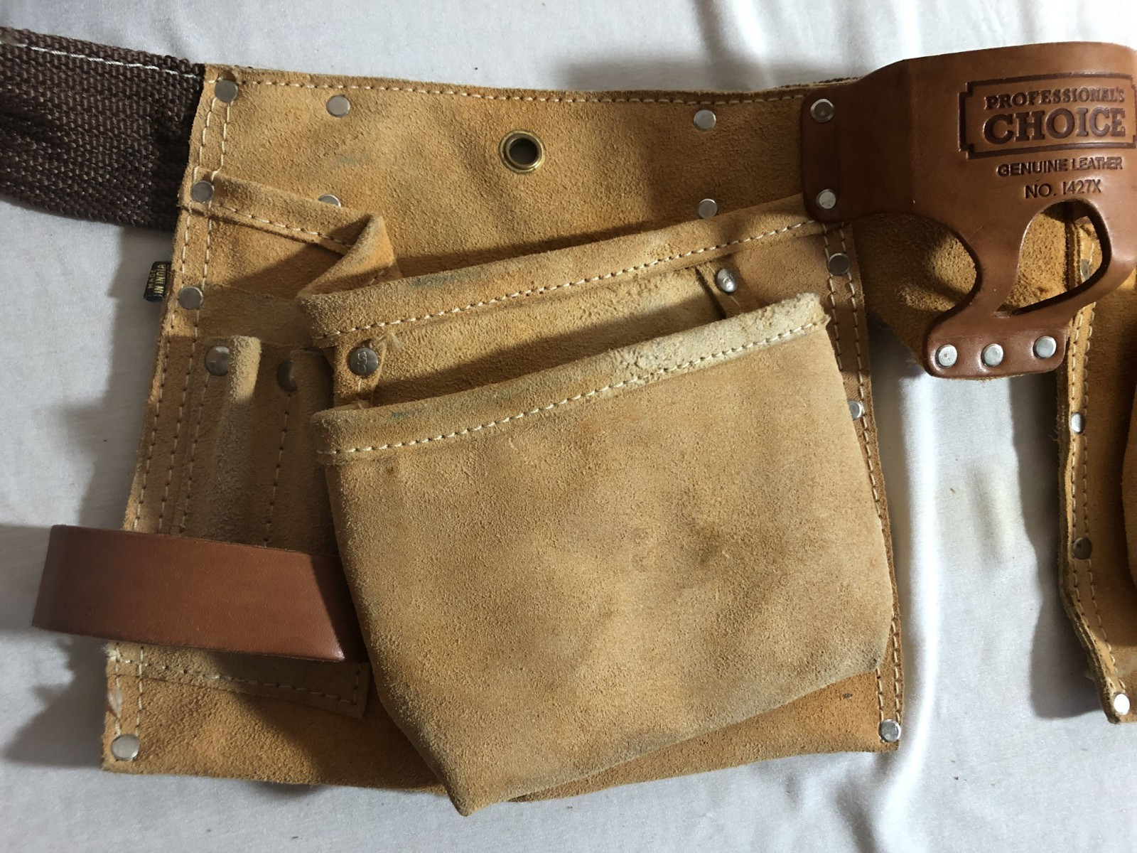 Professional’s Choice Leather Tool Belt #I427X, Adjustable