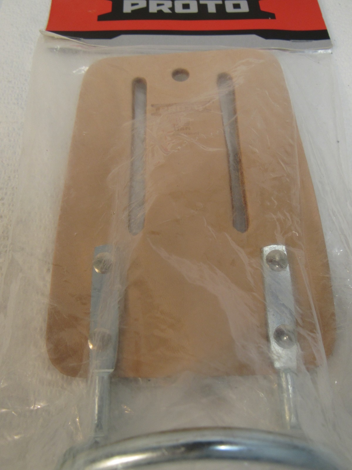 PROTO J95151 Tan Leather Tool Holder Attaches to Belt