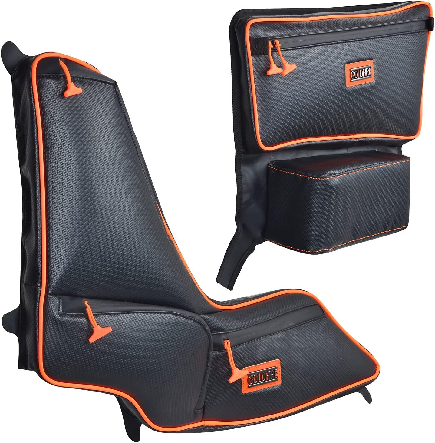 Orange Piping RZR RS1 Side Door Bags, Offroad UTV Seats Door Bag and Arm Rest Se