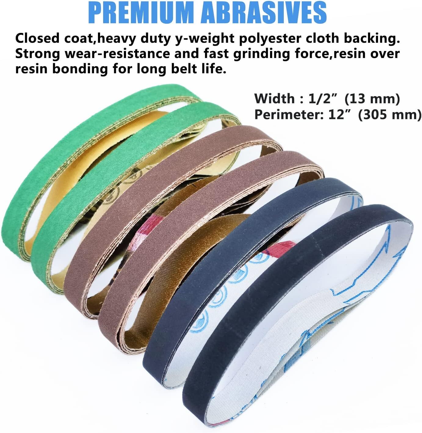 24 Pcs 1/2″ X 12″ Replacement Belt Kit for Work Sharp Original Knife & Tool Shar