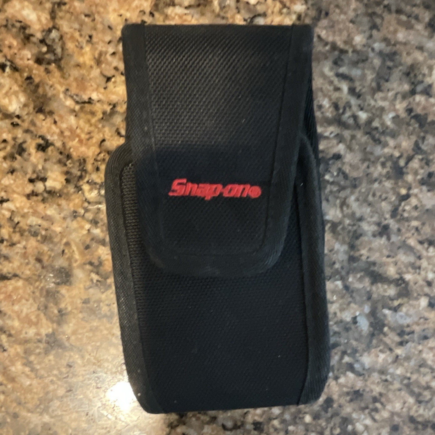 Snap-on Black/Red Tool Pouch Holster with Belt Clip Holder 3×6 in