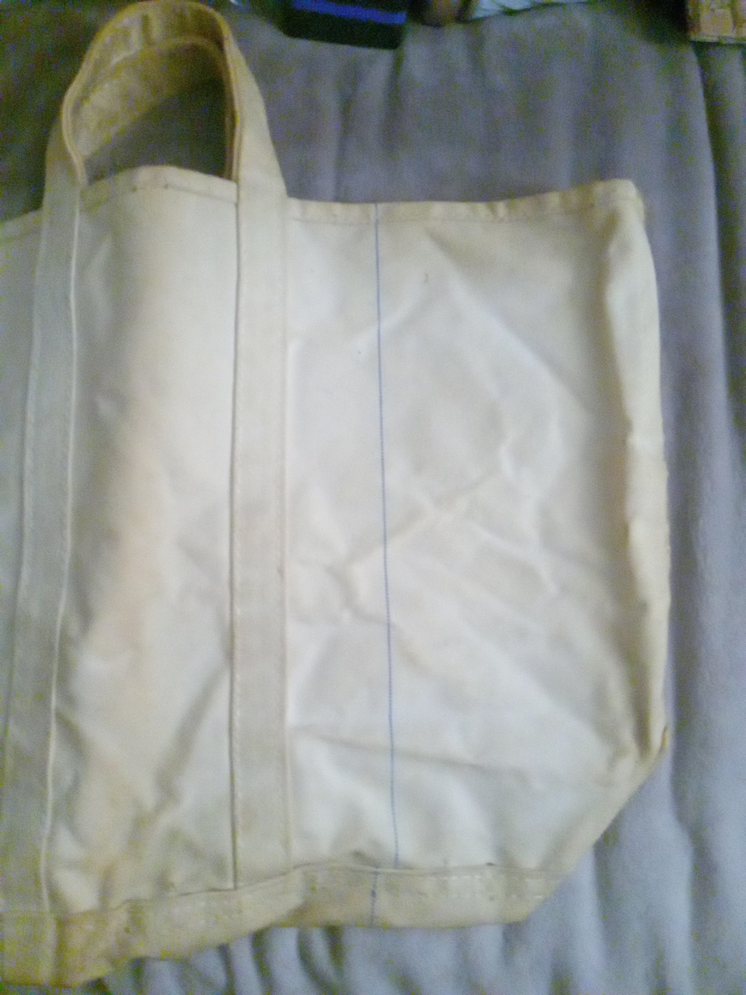 Vintage Con Edison Heavy Canvas Tote Tool Bag White