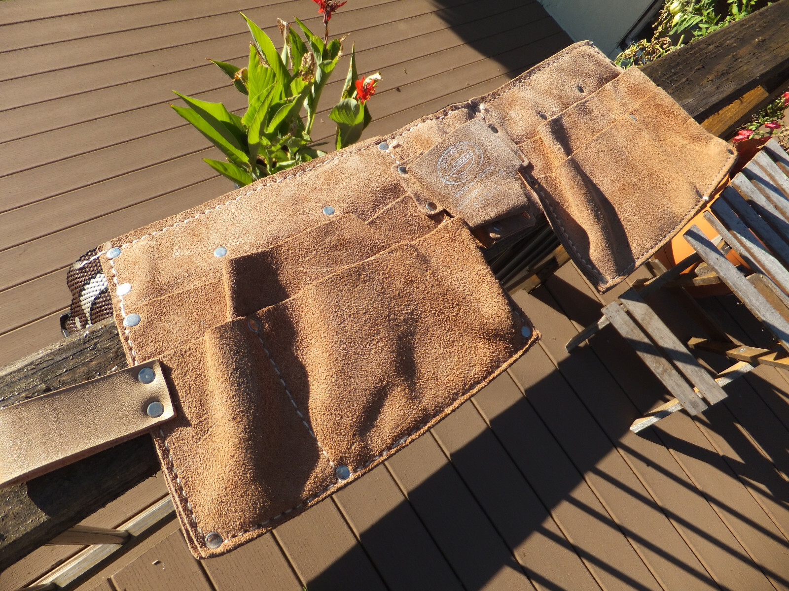New Nicholas Heavy Split Cowhide Leather Carpenters Tool Apron Belt No 1910