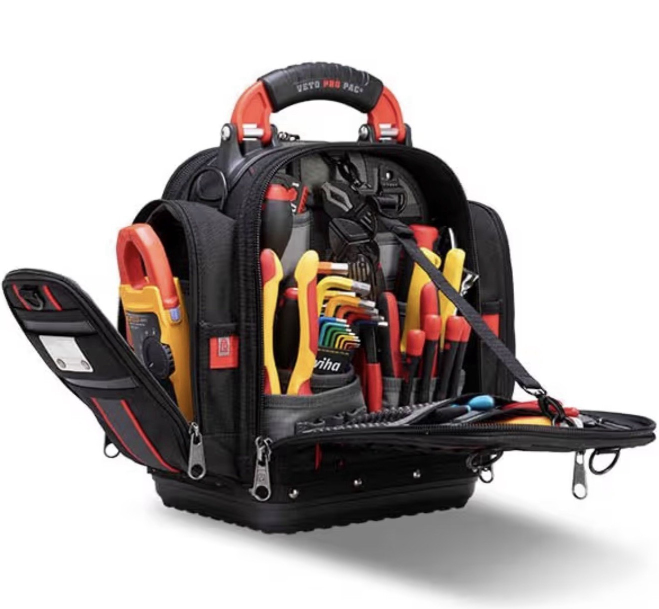 Veto Pro Pac Tech MCTP-XXL Infrared Tool Bag Nylon w/ Handle Black/Red