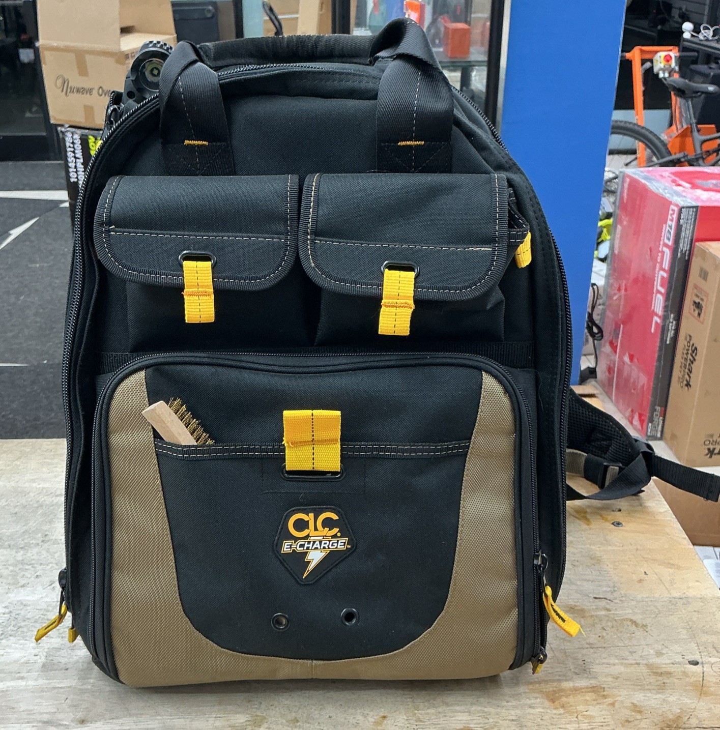 Custom LeatherCraft E-Charge Lighted USB Charging Tool Backpack – ECPL38