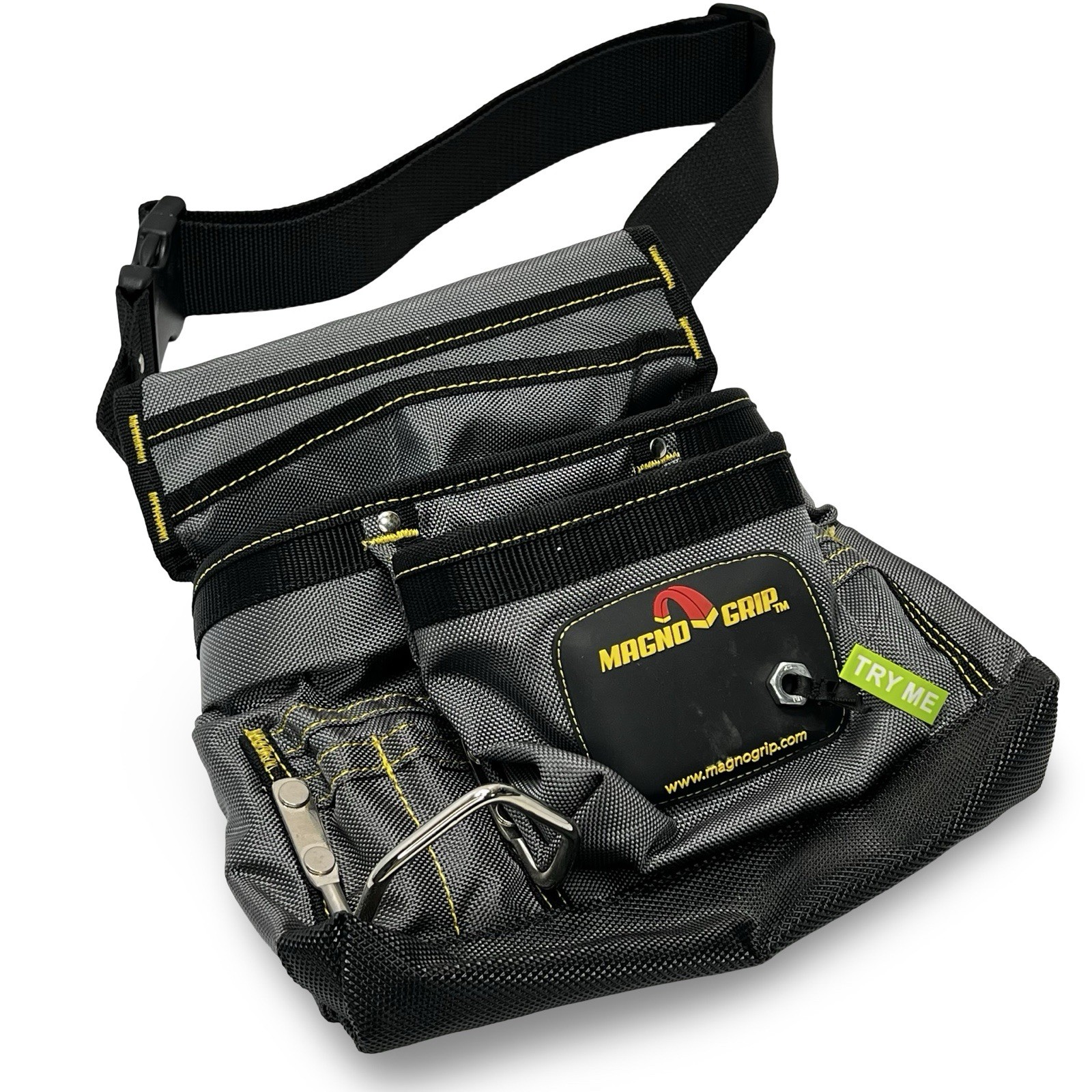Magno Grip Tool Pouch w/ Belt 002-474 10 Pocket Magnetic 1680D NWOT