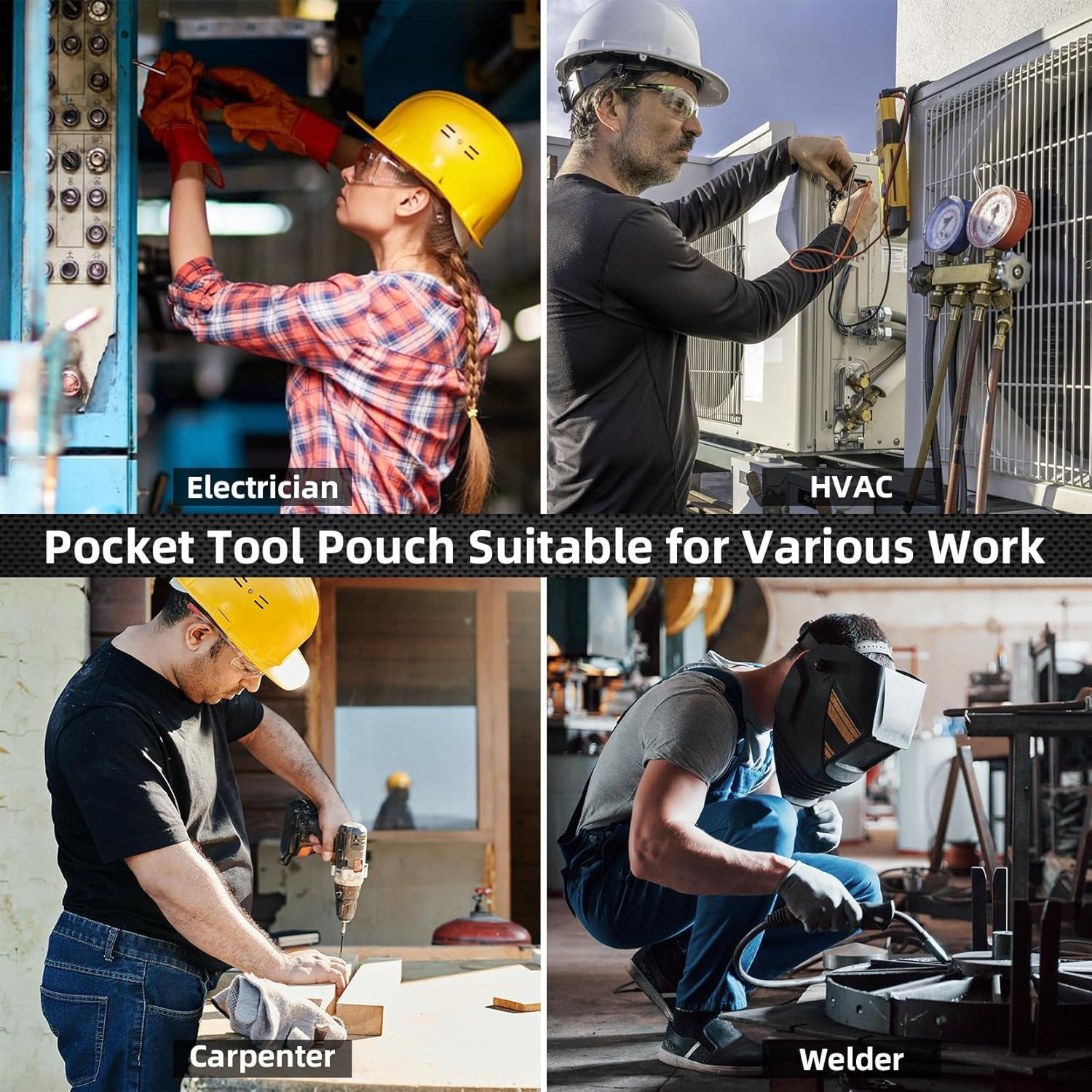 Pocket Tool Pouch Tool Belt Pouches with Belt Clip Utility Mini Tool
