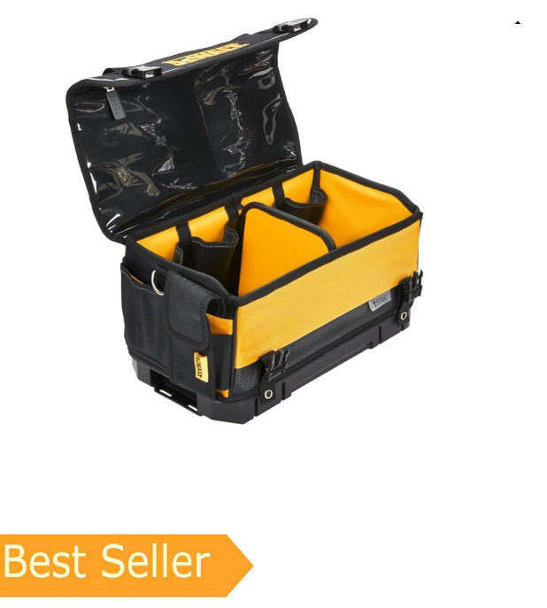 DEWALT TSTAK Tool Bag, 16-inch Durable Tote with Tool Organizer and Hard Bottom