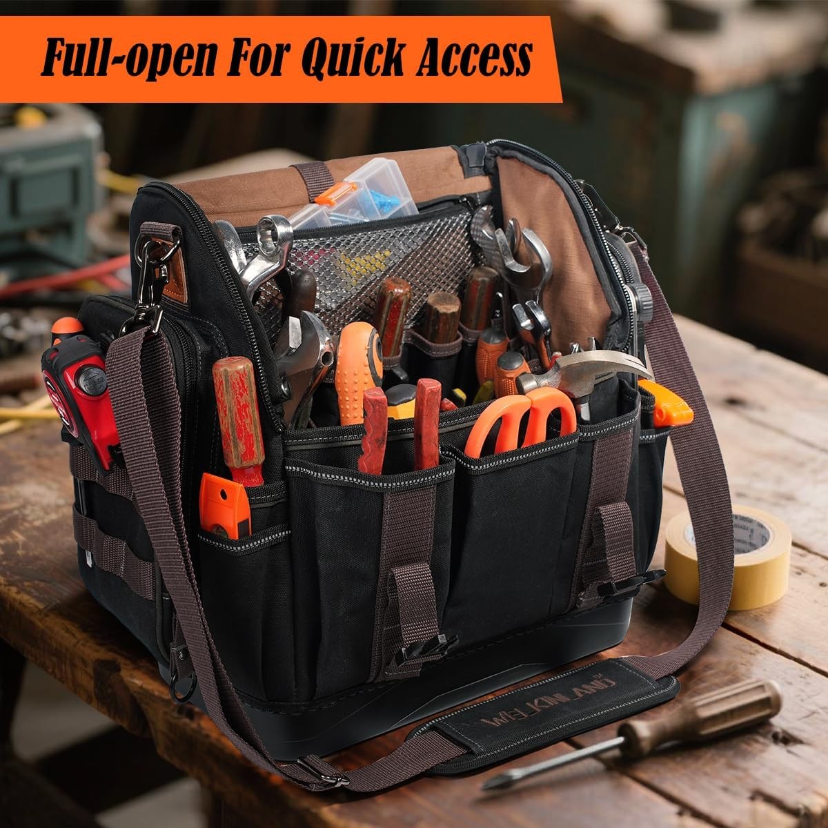 41-piece electrician’s tool kit, 14-inch HVAC tool kit,