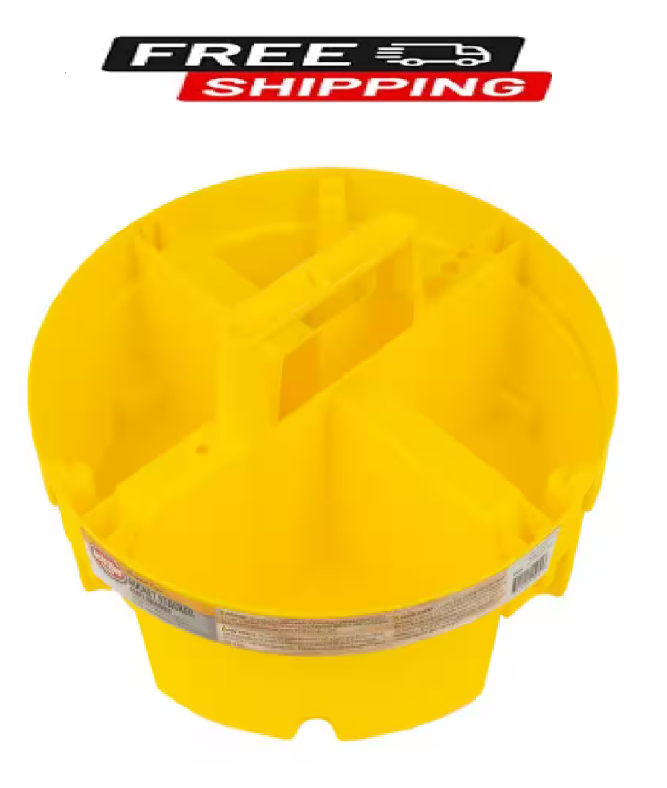 10.25 in. 4-Compartment Bucket Stacker Small Parts Organizer for Bucket Storage