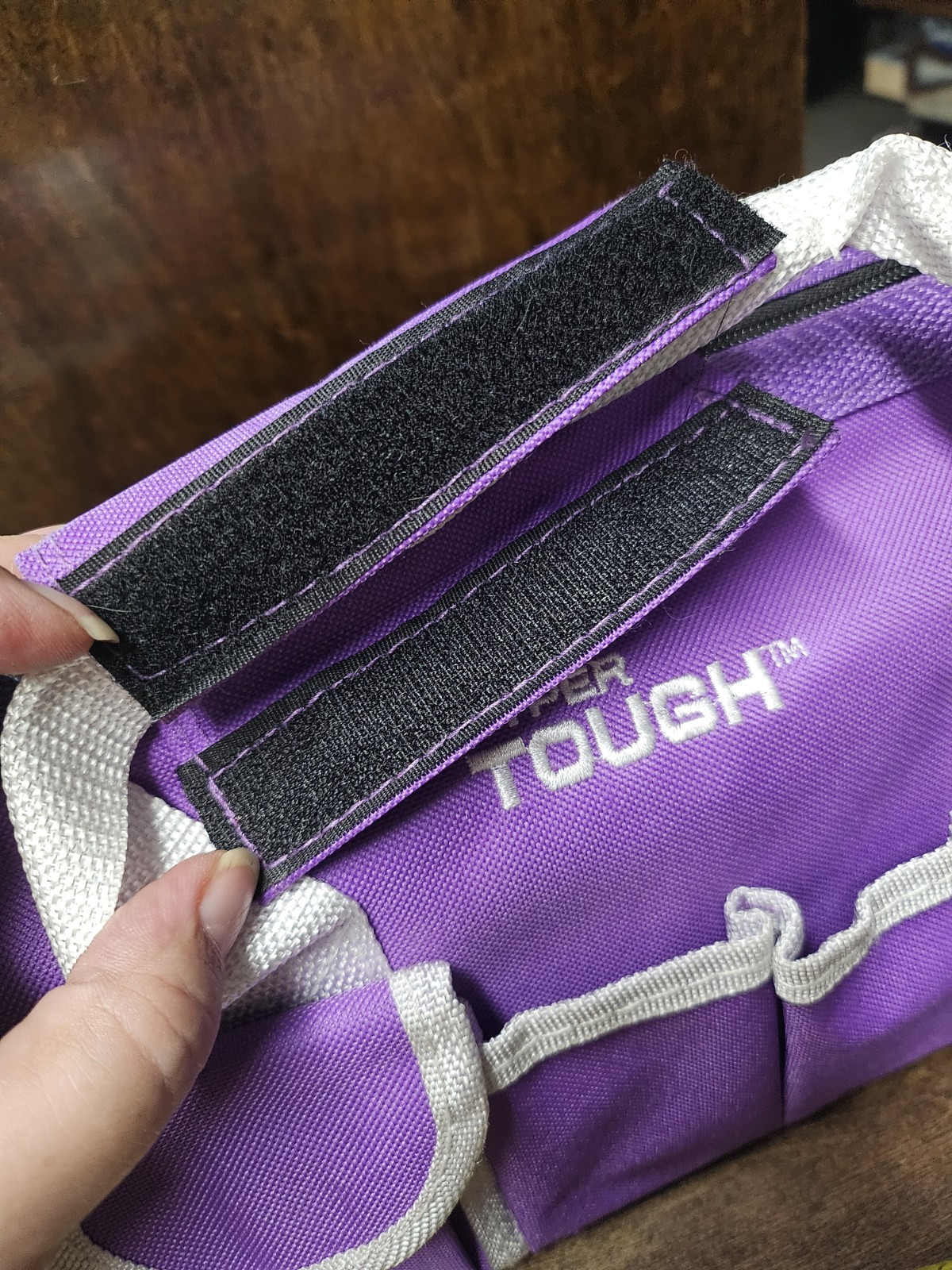 Hyper Tough Tool Bag Purple with White trim Storage Travel Carry Case 12 pocket