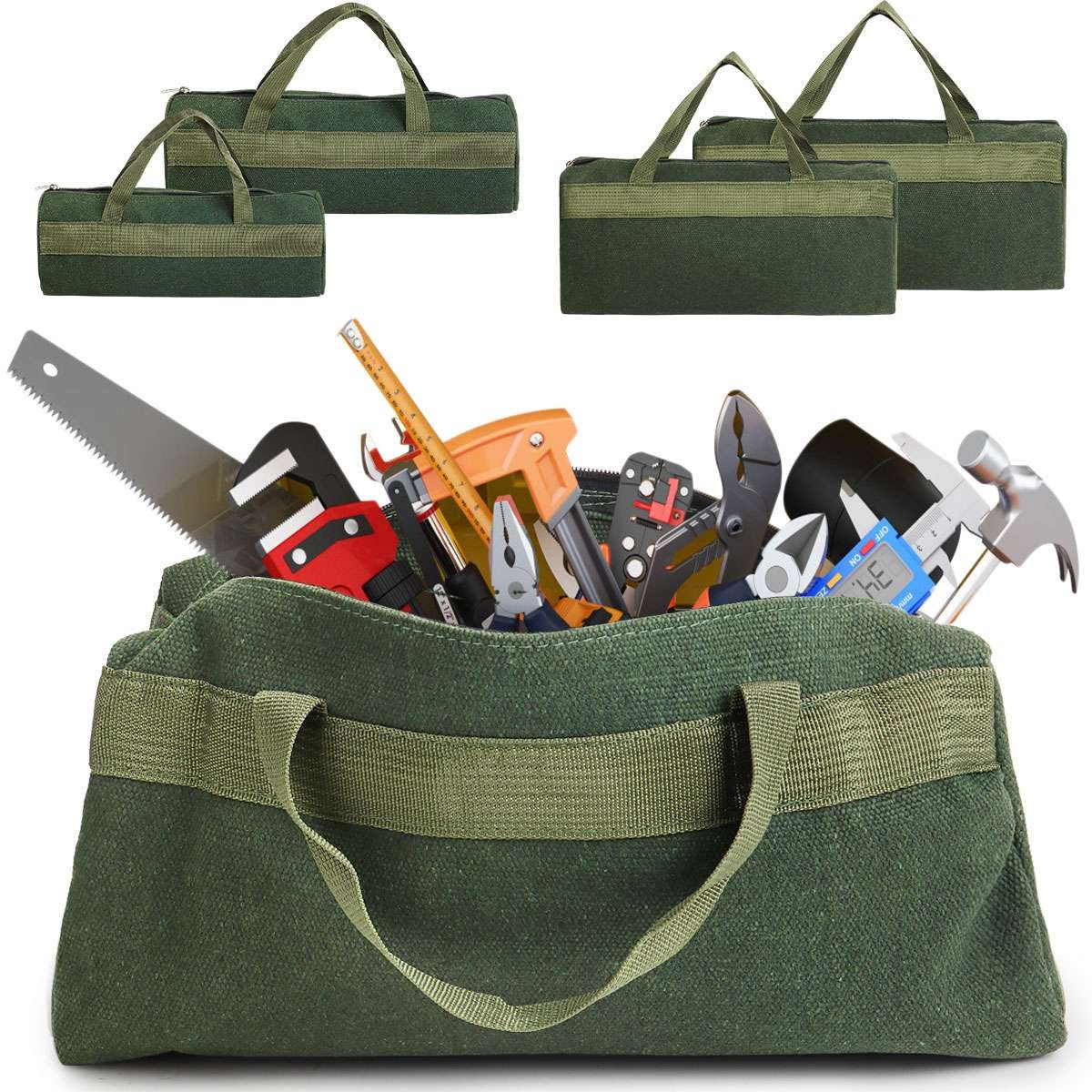 Waterproof Hand Tool Pouch Storage Carry Bag Portable Toolkit Heavy Duty Canvas