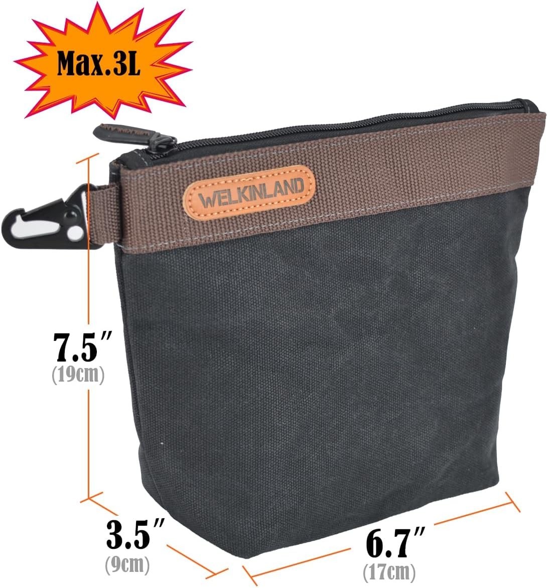Waxed Canvas Tool Pouch 4 PCS Set, 10 Inch Tool Pouches with Zipper, BRAND NEW