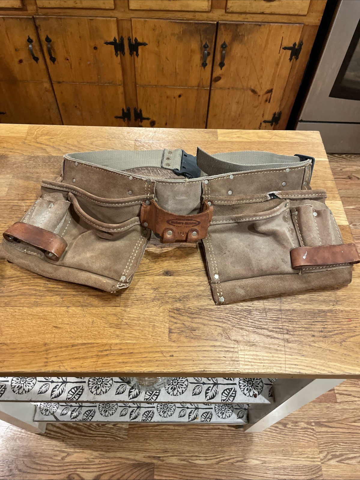Suede Leather McGuire Nicholas Tool Belt 1499 Well Loved Broken In Vintage