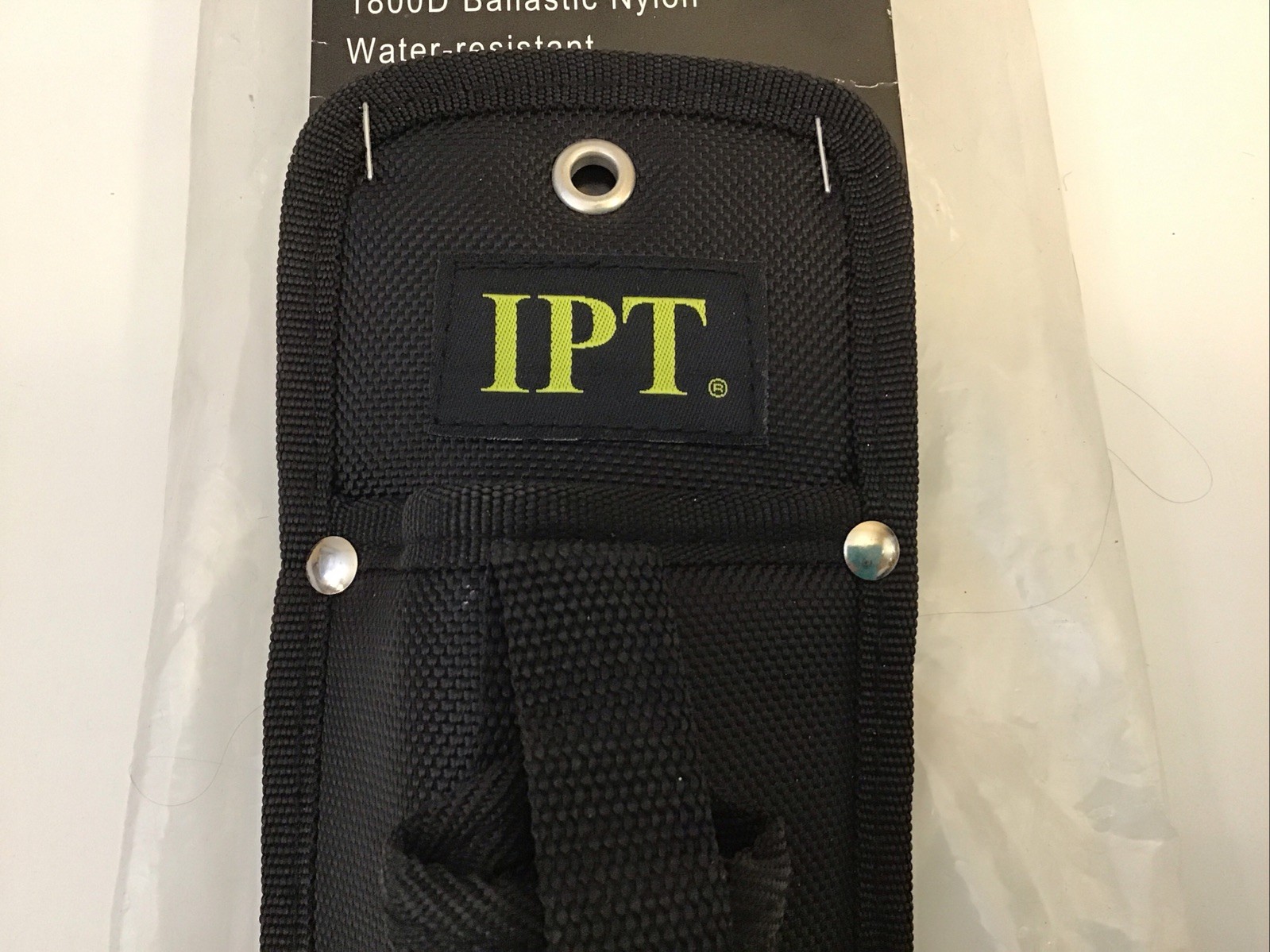 IPT 5.75” 1800D Ballastic Nylon Double Tool Holder 5 Steel Rivets Belt Clip/Loop