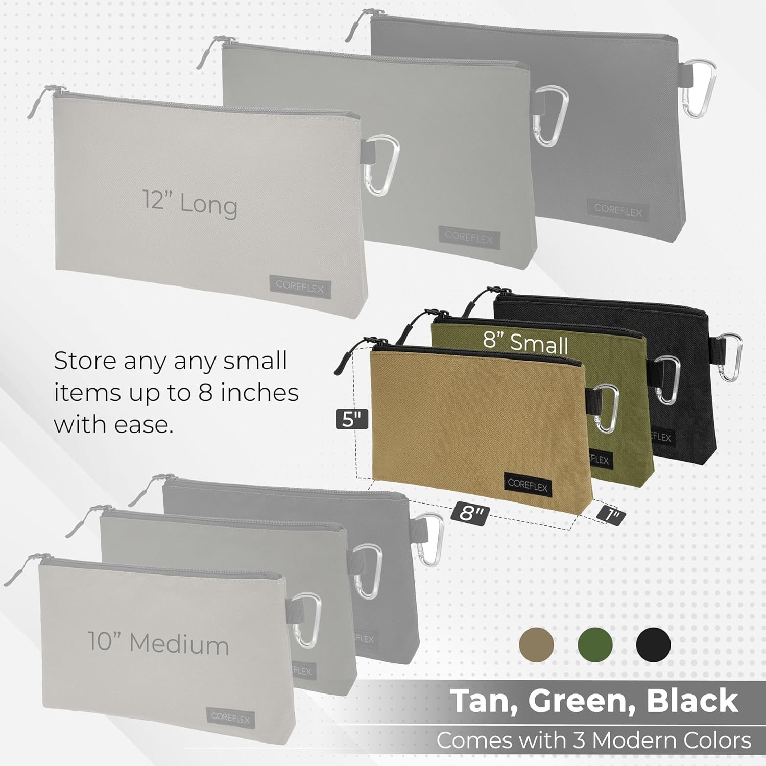 Durable Canvas Tool Pouch Set – Versatile Organizer for Tools and Accessories