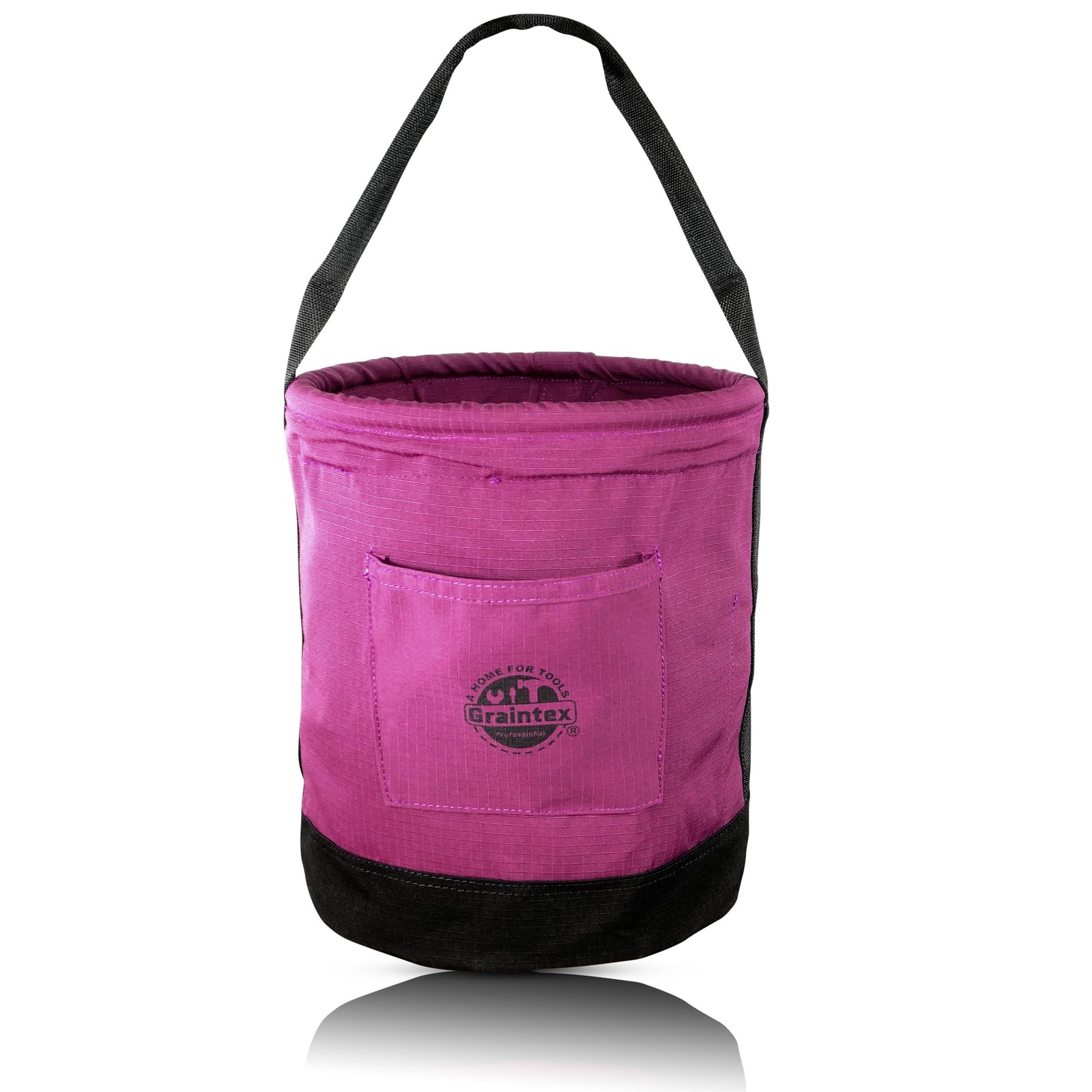 Canvas Utility Bucket 12″x15″, Round Tool Bucket, Reinforced Base & Carry Han…
