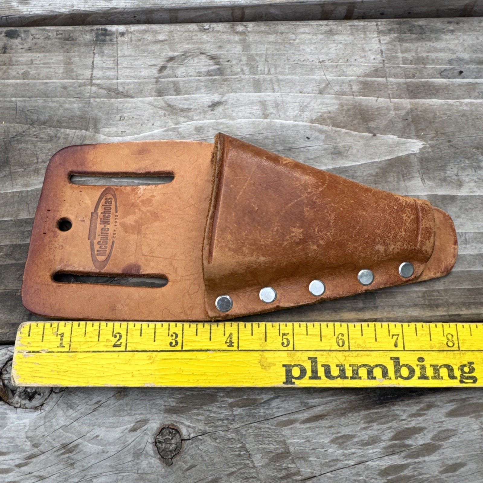 McGuire-Nicholas Tool Holder #417 Work Wear Brown Leather Made In Mexico