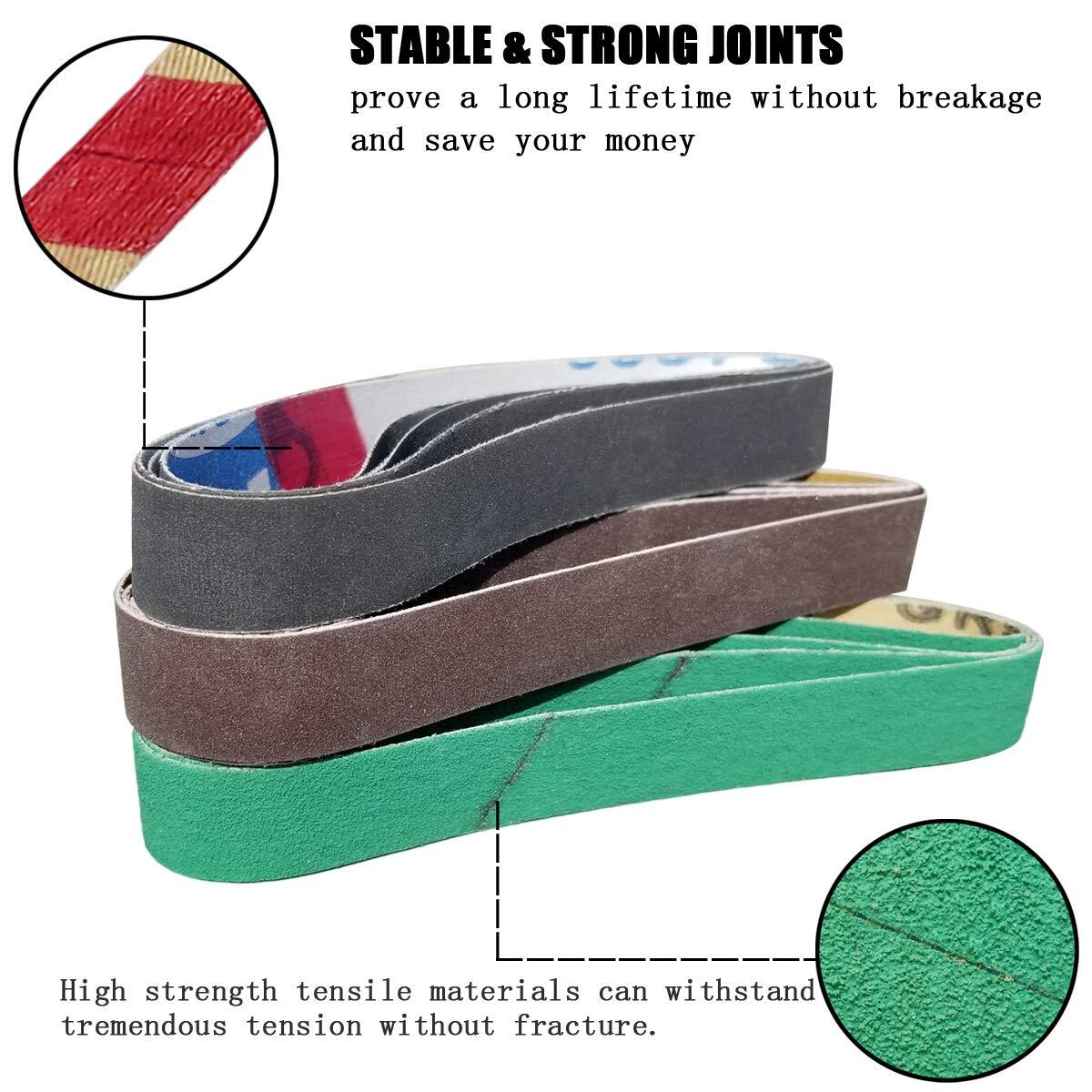 24 Pcs 1/2″ x 12″ Replacement Belt Kit for Work Sharp Original Knife & Tool Sh..