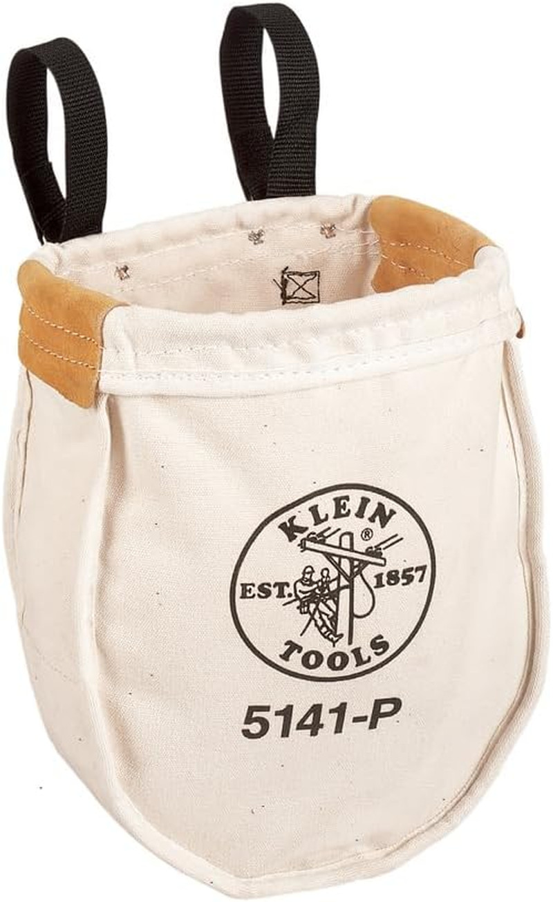 5141P Heavy Tool Bag, No. 8 Canvas Utility Bag, Reinforced with Tough Tanned Lea