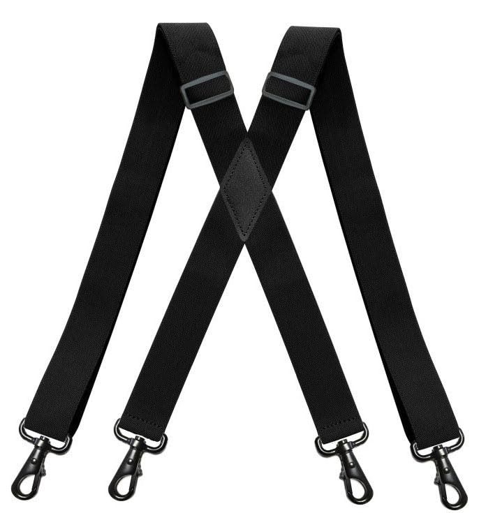 Cedrainy Men’s Suspenders Swivel Hooks X Back Susspenders One Size, Black