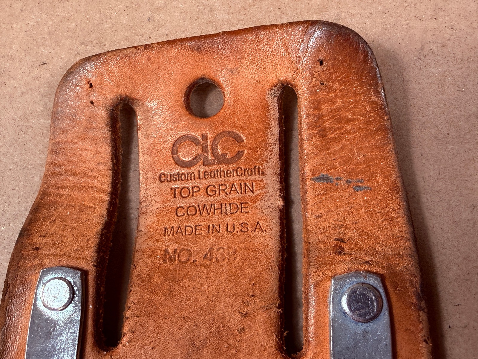 Vintage CLC Steel Loop Hammer Holder Leather Craft Top Grain Cowhide 439 USA