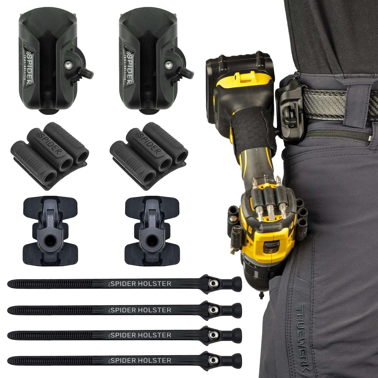 10 Piece Sports Quad Tool Kit With Holster Grips And Bitgrippers