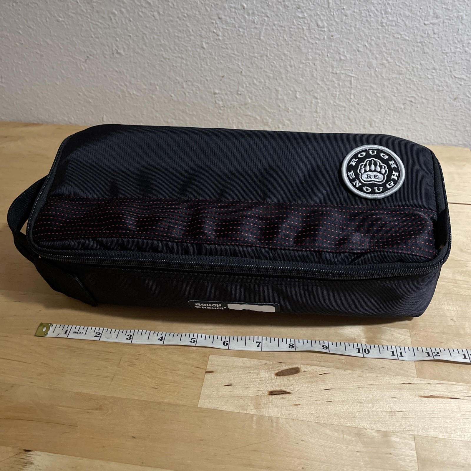 Rough Enough 12″ Small Tool Bag Pouch Box Travel Toiletry Handle Cordura Black