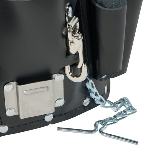 Klein Tools Leather Pocket Tool Pouch with Tunnel Loop Belt Connection Black