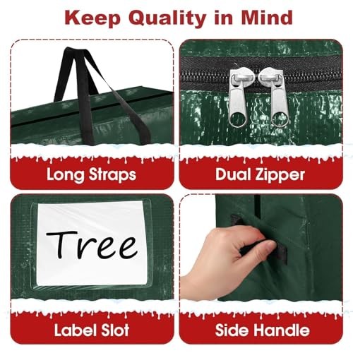 EverMerry Moving Bag, Christmas Tree Bag Fits Up to 7.5 Ft 7.5 FT Green