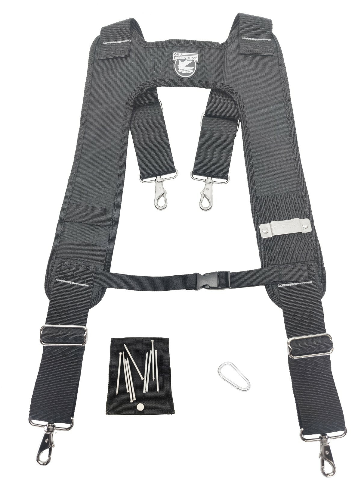 Gatorback B616 Deluxe Suspenders for Tool Belts. Suspenders + Magnet Clip Combo